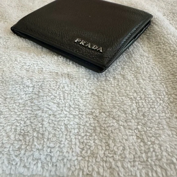 Prada Saffiano Black Leather Wallet Billfold - Picture 3 of 10